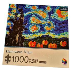 hNCL Halloween Night Van Gogh Style 1000 pc Jigsaw Puzzle NEW